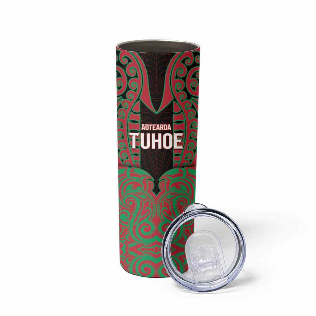 Custom Aotearoa Tuhoe Skinny Tumbler Maori Pattern New Zealand DT05 - Polynesian Pride