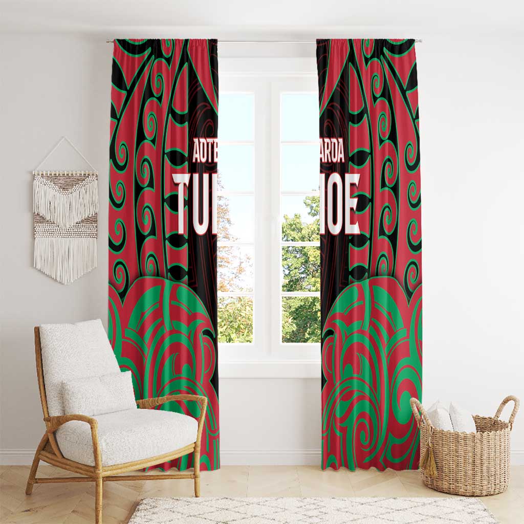 Aotearoa Tuhoe Window Curtain Maori Pattern New Zealand - Polynesian Pride