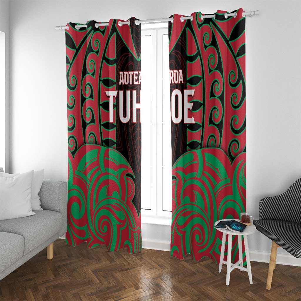 Aotearoa Tuhoe Window Curtain Maori Pattern New Zealand - Polynesian Pride