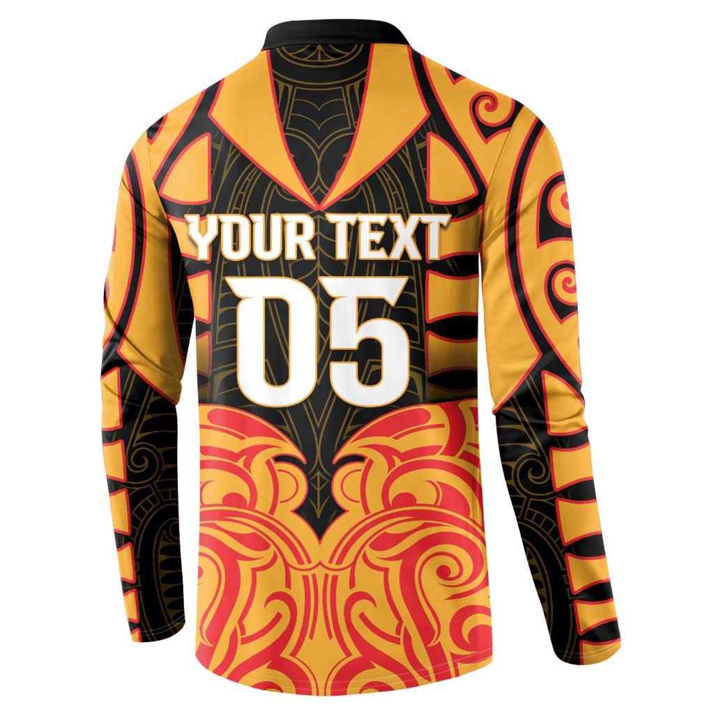 Custom Aotearoa Waikato Button Sweatshirt Maori Pattern New Zealand - Polynesian Pride