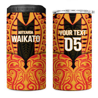 Custom Aotearoa Waikato 4 in 1 Can Cooler Tumbler Maori Pattern New Zealand - Polynesian Pride