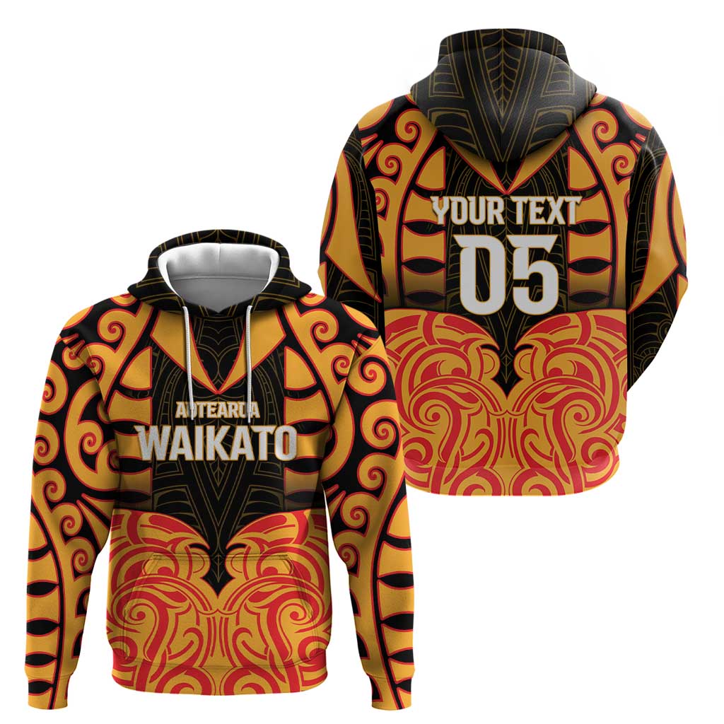 Custom Aotearoa Waikato Hoodie Maori Pattern New Zealand - Polynesian Pride
