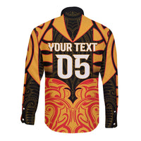 Custom Aotearoa Waikato Long Sleeve Button Shirt Maori Pattern New Zealand - Polynesian Pride