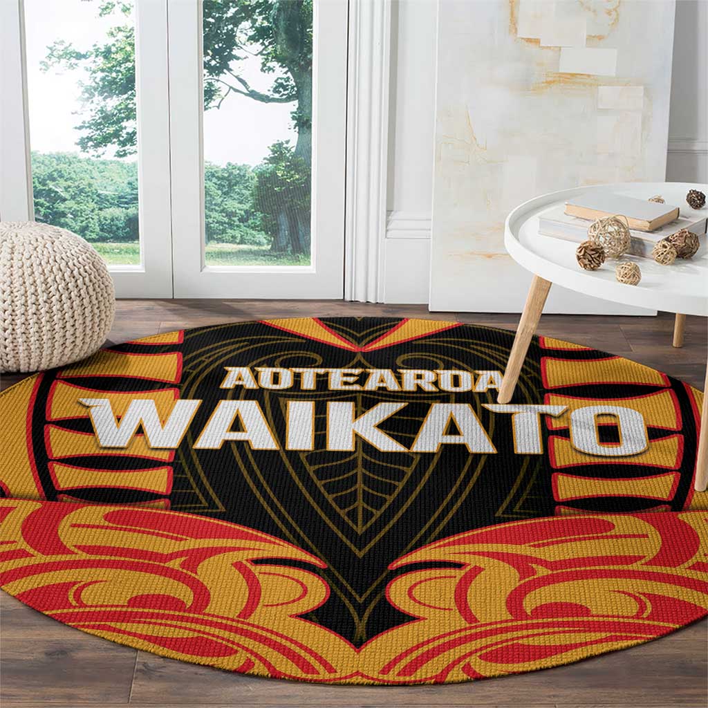 Aotearoa Waikato Round Carpet Maori Pattern New Zealand - Polynesian Pride