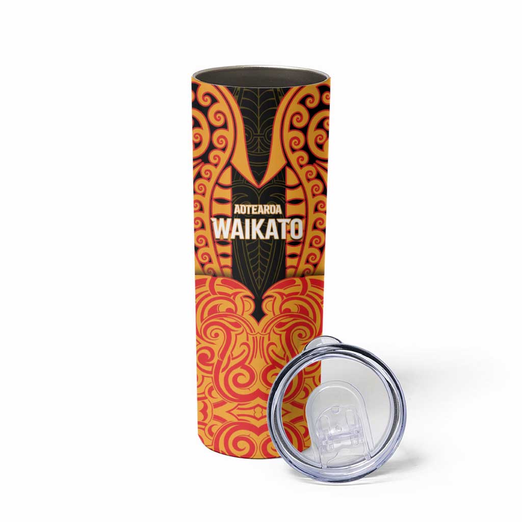 Custom Aotearoa Waikato Skinny Tumbler Maori Pattern New Zealand - Polynesian Pride