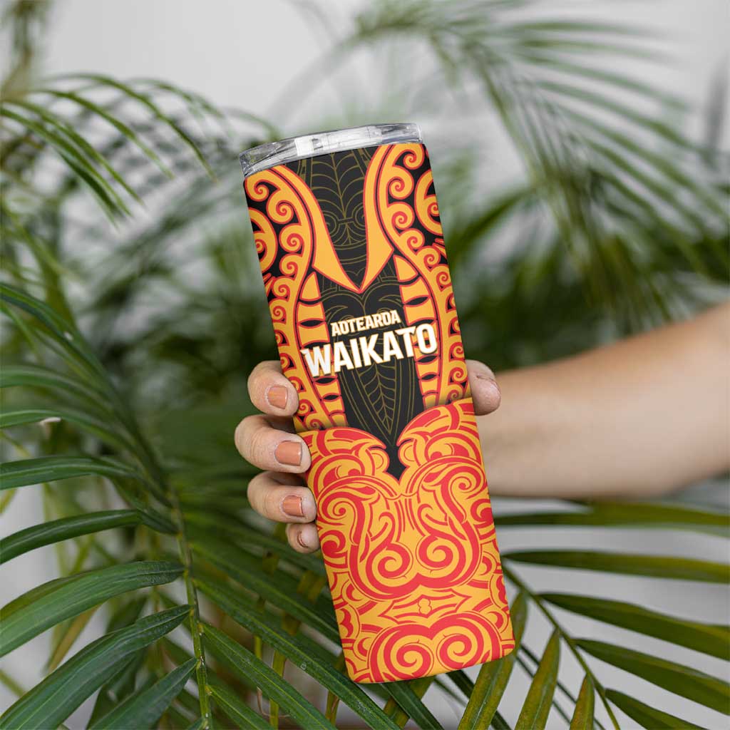 Custom Aotearoa Waikato Skinny Tumbler Maori Pattern New Zealand - Polynesian Pride
