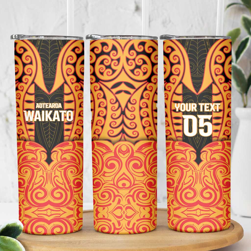 Custom Aotearoa Waikato Skinny Tumbler Maori Pattern New Zealand - Polynesian Pride