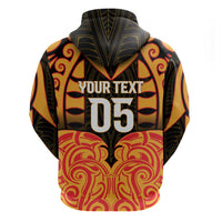 Custom Aotearoa Waikato Zip Hoodie Maori Pattern New Zealand - Polynesian Pride