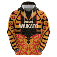 Custom Aotearoa Waikato Zip Hoodie Maori Pattern New Zealand - Polynesian Pride