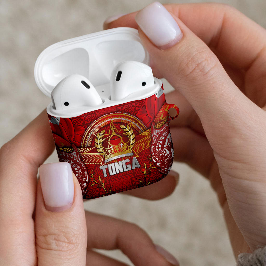 Tonga King's Birthday AirPods Case Gold Royal Crown Tribal Patterns DT05 - Polynesian Pride