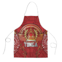 Tonga King's Birthday Apron Gold Royal Crown Tribal Patterns DT05 Red - Polynesian Pride