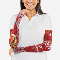 Tonga King's Birthday Arm Sleeves Gold Royal Crown Tribal Patterns DT05 - Polynesian Pride
