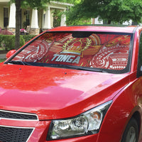 Tonga King's Birthday Auto Sun Shade Gold Royal Crown Tribal Patterns DT05 - Polynesian Pride