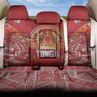 Tonga King's Birthday Back Car Seat Cover Gold Royal Crown Tribal Patterns DT05 One Size Red - Polynesian Pride
