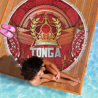 Tonga King's Birthday Beach Blanket Gold Royal Crown Tribal Patterns DT05 - Polynesian Pride