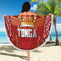 Tonga King's Birthday Beach Blanket Gold Royal Crown Tribal Patterns DT05 - Polynesian Pride