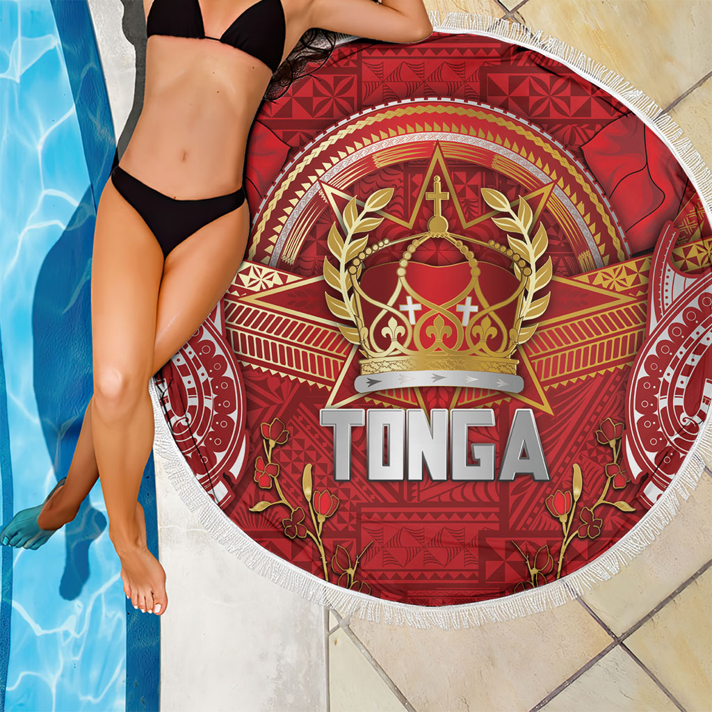 Tonga King's Birthday Beach Blanket Gold Royal Crown Tribal Patterns DT05 - Polynesian Pride