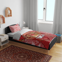 Tonga King's Birthday Bedding Set Gold Royal Crown Tribal Patterns DT05 - Polynesian Pride