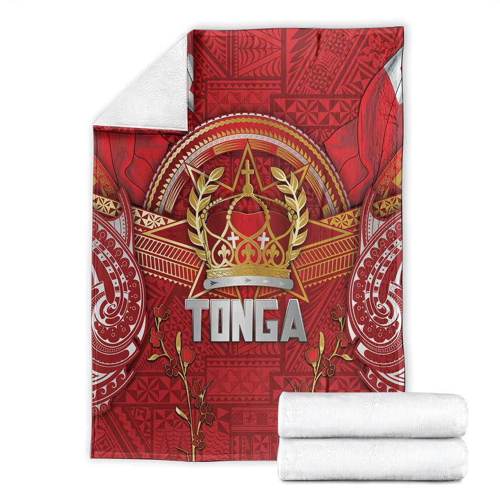 Tonga King's Birthday Blanket Gold Royal Crown Tribal Patterns DT05 - Polynesian Pride