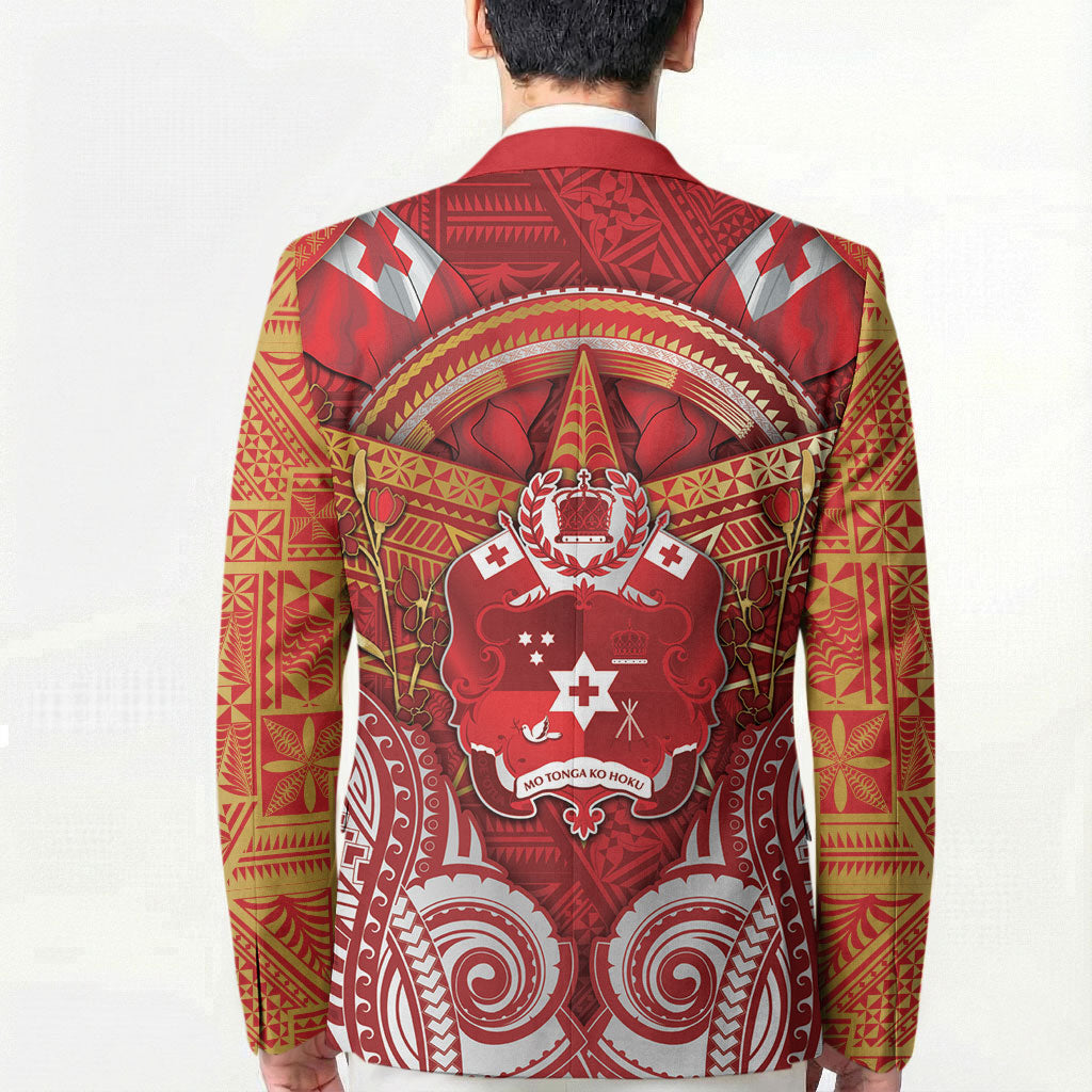 Tonga King's Birthday Blazer Gold Royal Crown Tribal Patterns DT05 - Polynesian Pride
