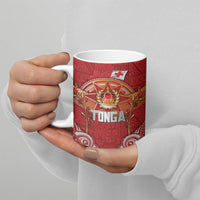 Tonga King's Birthday Ceramic Mug Gold Royal Crown Tribal Patterns DT05 - Polynesian Pride