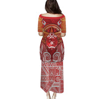 Tonga King's Birthday Family Matching Puletasi and Hawaiian Shirt Gold Royal Crown Tribal Patterns DT05 - Polynesian Pride