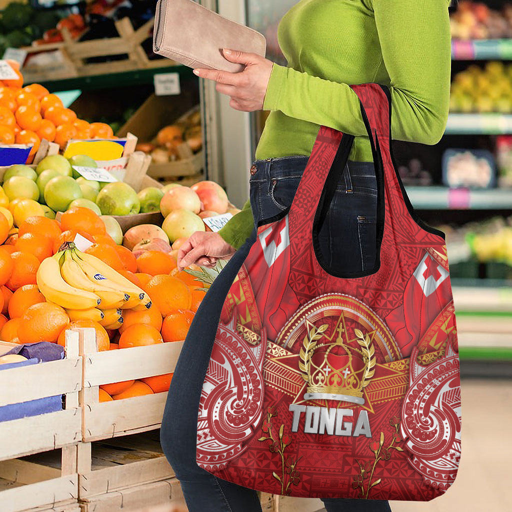 Tonga King's Birthday Grocery Bag Gold Royal Crown Tribal Patterns DT05 - Polynesian Pride