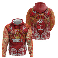 Tonga King's Birthday Hoodie Gold Royal Crown Tribal Patterns DT05 - Polynesian Pride
