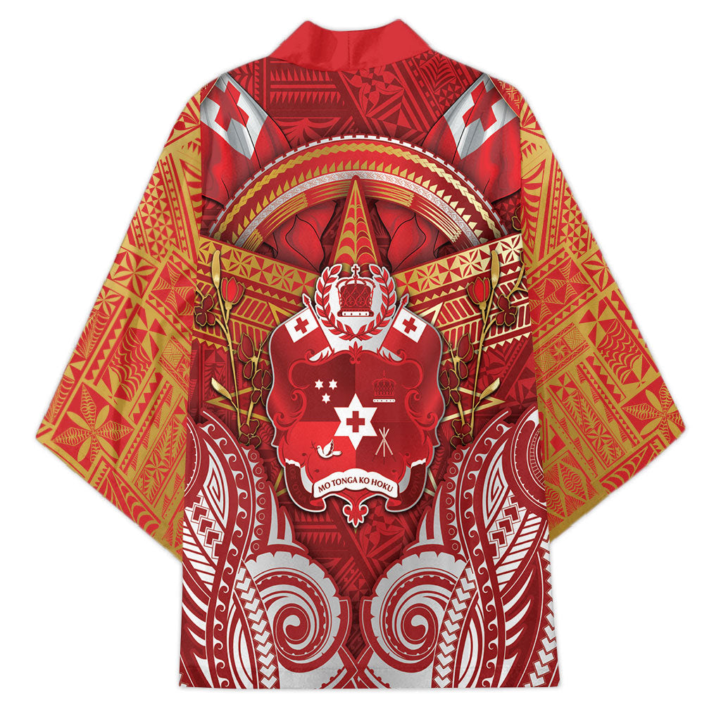 Tonga King's Birthday Kimono Gold Royal Crown Tribal Patterns DT05 - Polynesian Pride