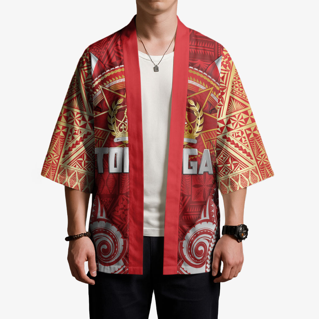 Tonga King's Birthday Kimono Gold Royal Crown Tribal Patterns DT05 - Polynesian Pride