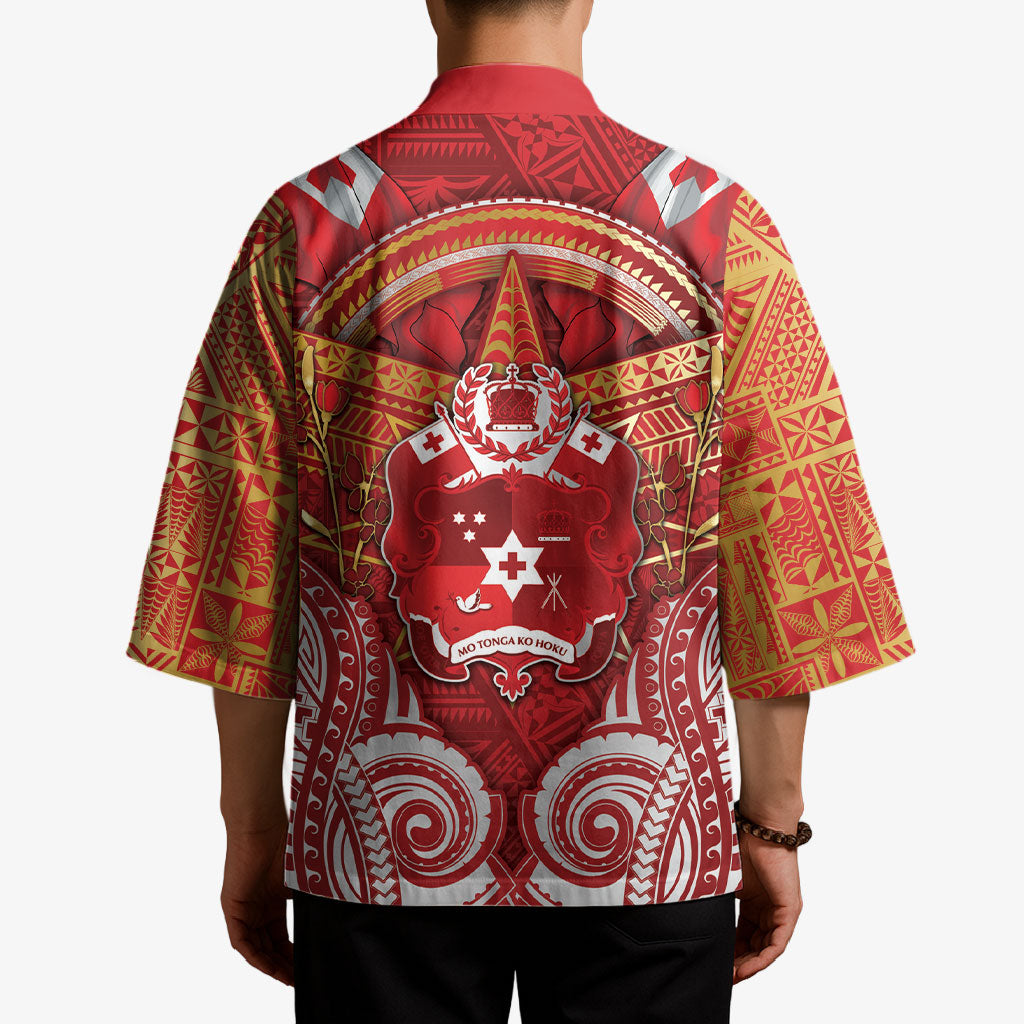 Tonga King's Birthday Kimono Gold Royal Crown Tribal Patterns DT05 - Polynesian Pride