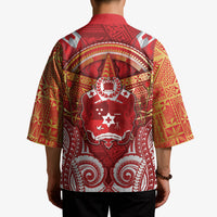 Tonga King's Birthday Kimono Gold Royal Crown Tribal Patterns DT05 - Polynesian Pride