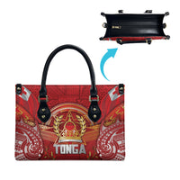 Tonga King's Birthday Leather Bag Gold Royal Crown Tribal Patterns DT05 - Polynesian Pride