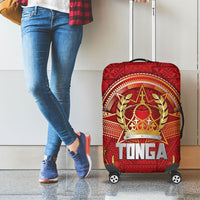 Tonga King's Birthday Luggage Cover Gold Royal Crown Tribal Patterns DT05 - Polynesian Pride