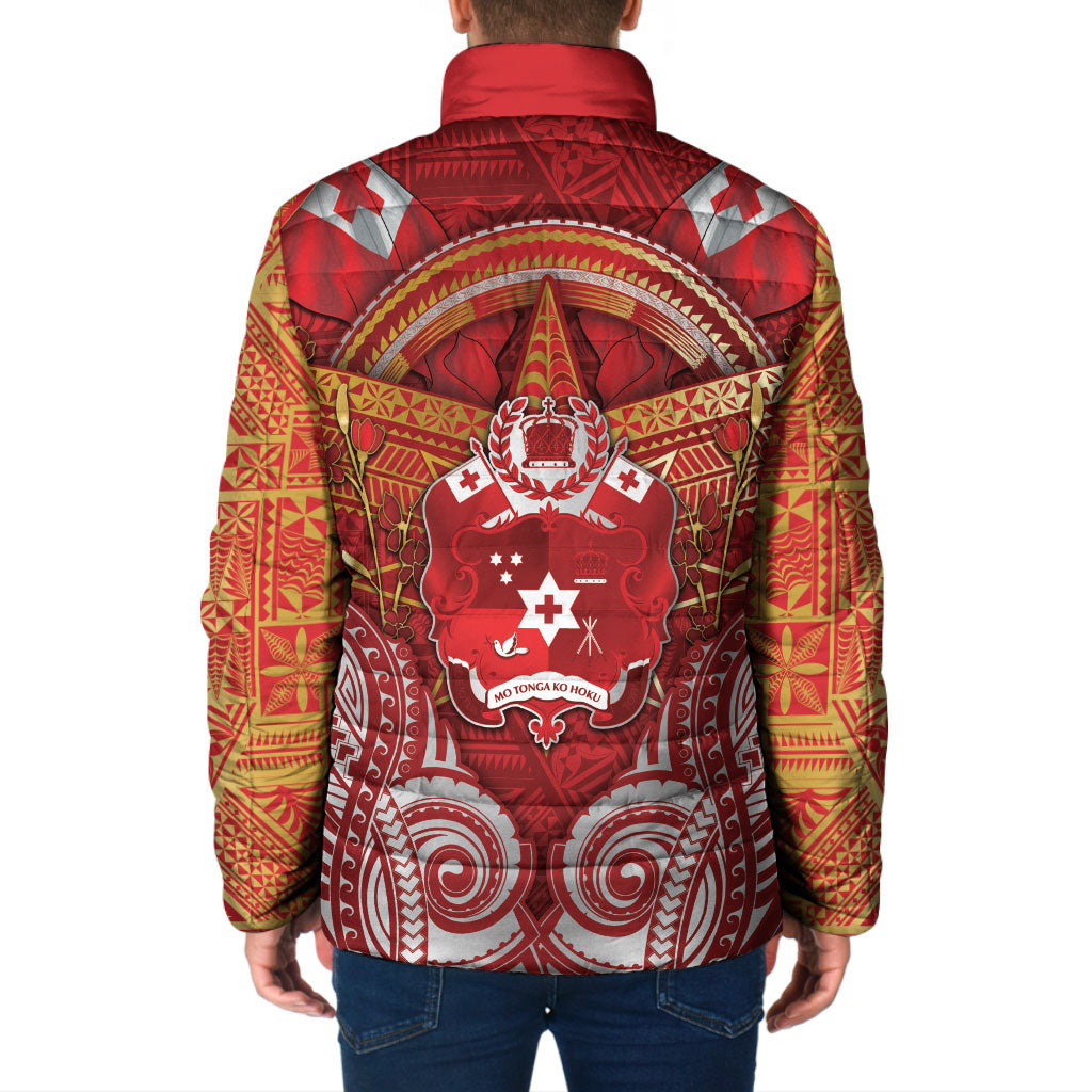 Tonga King's Birthday Padded Jacket Gold Royal Crown Tribal Patterns DT05 - Polynesian Pride