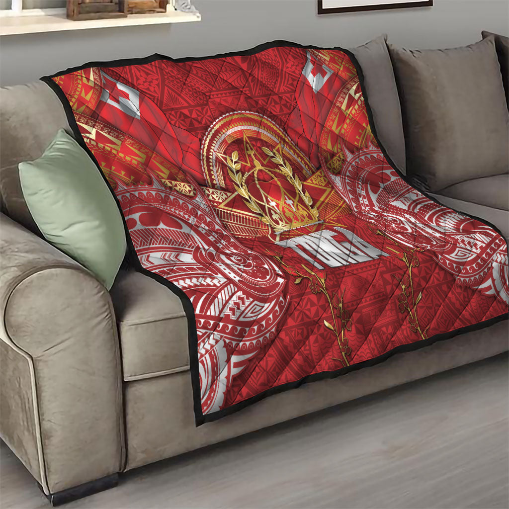 Tonga King's Birthday Quilt Gold Royal Crown Tribal Patterns DT05 - Polynesian Pride