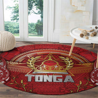 Tonga King's Birthday Round Carpet Gold Royal Crown Tribal Patterns DT05 - Polynesian Pride