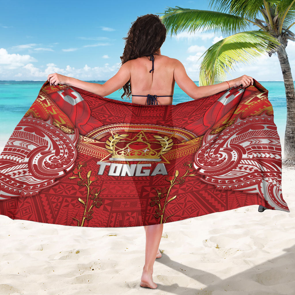 Tonga King's Birthday Sarong Gold Royal Crown Tribal Patterns DT05 - Polynesian Pride