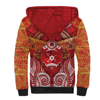 Tonga King's Birthday Sherpa Hoodie Gold Royal Crown Tribal Patterns DT05 - Polynesian Pride