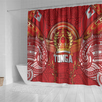 Tonga King's Birthday Shower Curtain Gold Royal Crown Tribal Patterns DT05 - Polynesian Pride