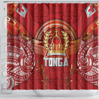 Tonga King's Birthday Shower Curtain Gold Royal Crown Tribal Patterns DT05 - Polynesian Pride