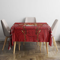 Tonga King's Birthday Tablecloth Gold Royal Crown Tribal Patterns DT05 - Polynesian Pride