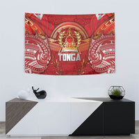 Tonga King's Birthday Tapestry Gold Royal Crown Tribal Patterns DT05 - Polynesian Pride