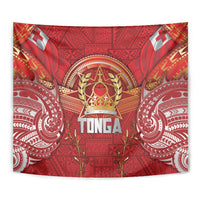 Tonga King's Birthday Tapestry Gold Royal Crown Tribal Patterns DT05 - Polynesian Pride