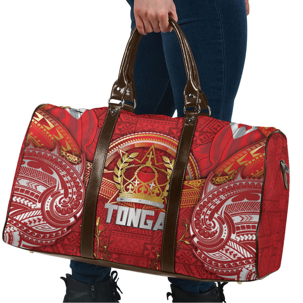 Tonga King's Birthday Travel Bag Gold Royal Crown Tribal Patterns DT05 - Polynesian Pride