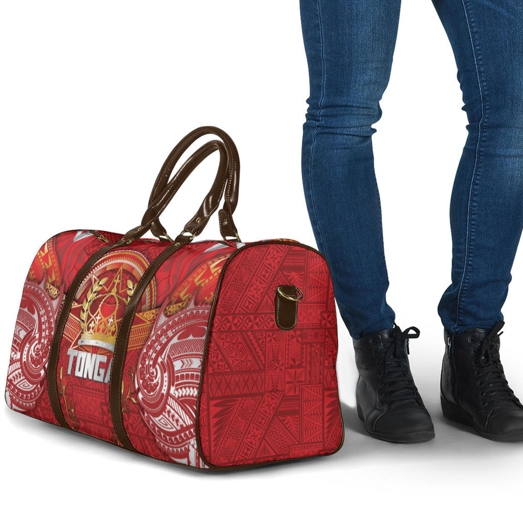 Tonga King's Birthday Travel Bag Gold Royal Crown Tribal Patterns DT05 - Polynesian Pride