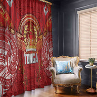 Tonga King's Birthday Window Curtain Gold Royal Crown Tribal Patterns DT05 - Polynesian Pride