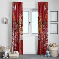 Tonga King's Birthday Window Curtain Gold Royal Crown Tribal Patterns DT05 - Polynesian Pride