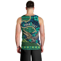 Personalised Solomon Islands Independence Day Men Tank Top Crocodile Hibiscus Tribal Pattern