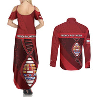 French Polynesia Is In My DNA Couples Matching Summer Maxi Dress and Long Sleeve Button Shirt DT05 - Polynesian Pride